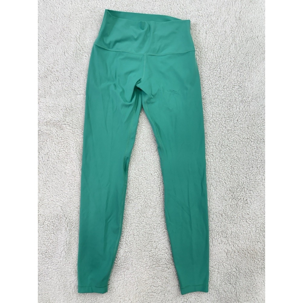 Lululemon Align Maldives Green Leggings Size 8 High Rise Stretch Yoga Athletic
